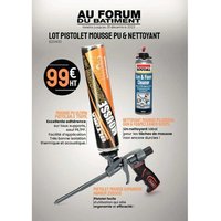 Lot pistolet mousse PU NOTRE SELECTION HANGER 232005 750 ml nettoyant 500 ml