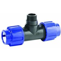Raccord PE T 32mm, Compression, Polypropylène (PP)