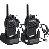 Talkie Walkie Rechargeable Longue Portée 16 Canaux Pmr Talkies-Walkies Radio, Radio Sans Licence, Fonction Vox, Lampe Led, Portatif Pour Extérieur,
