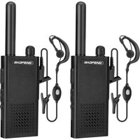 Baofeng T26 Talkie Walkie Longue Portée - 2W Ultra-Fins Et Légers Avec 16 Canaux Pmr, Batterie Li-Ion Rechargeable, Chargeur Type-C, Vox Et Audio