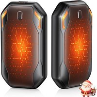 JGD-Chauffe Main Rechargeable 2 Pack, 6000mAh Chaufferette Main Reutilisable avec 3 Modes de Chauffage Réglables Portable Chauffe Main Electrique