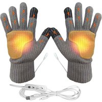 JGD-Gants chauffants USB tricotés électriques pour homme et femme