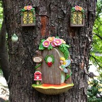 Nouvelhorizonstore-Miniature F¿¿E Jardin Porte Jardin Gnome Statues De Jardin De Conte De F¿¿Es F¿¿E Accessoires De Jardin D¿¿Cor Arbre Visage