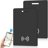 NouvelHorizonstore-Lot de 2 cartes de suivi de portefeuille fines, rechargeables, ¿¿tanches IP68, compatibles avec Apple Find My(iOS uniquement)