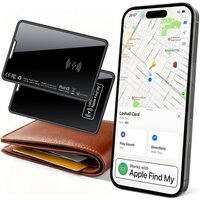 NouvelHorizonstore-Slim Wallet Tracker Carte Lot de 2, Rechargeable Smart Air Traceur Tag Card Compatible avec Apple Localiser (iOS Uniquement),