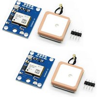 NouvelHorizonstore-GY-NEO6MV2 NEO-6M Lot de 2 modules de commande de vol GPS 3 V-5 V Antenne en c¿¿ramique super puissante pour Arduino EEPROM APM 2.5