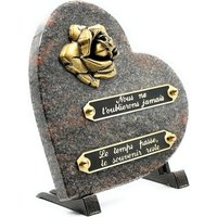 Nouvelhorizonstore-Coeur Plaque Fun¿¿Raire Pierre Tombale Plaque Comm¿¿Morative Granit Ornement Fun¿¿Raire (Himmalaya)