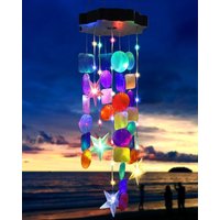 Nouvelhorizonstore-Coquillages Et ¿¿Toiles Carillon Solaire, 21 Led ¿¿Tanche Solaire Carillon Jardin Exterieur, Cadeaux Pour M¿¿Re/Femme/Fille/Amie,