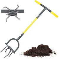 NouvelHorizonstore-Jardin Twist Cultivateur Manuel, Cultivateur de Jardin avec Tige en Acier, Cultivateur de Jardin Robuste, Idéal pour Outil de