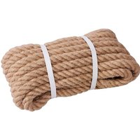 Nouvelhorizonstore-Corde De Jute 20mm, 10m 4 Brins Corde De Chanvre Brut Naturel Pour L'artisanat, Bricolage Chat Scraper, Jardinage, Lustre, Hamac
