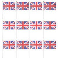 Nouvelhorizonstore-Lot De 50 Drapeaux Union Jack Sur Bâtons