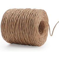 NouvelHorizonstore-200M Fil de Papier, Fil Fer Naturel Cordon en Papier, Fer Rotin de Papier Fil Naturel Paper Corde en Macramé pour Emballage de