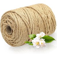NouvelHorizonstore-Corde en Jute 9mmX80m, Jute Sisal Naturel, Corde Arbre à Chat, Cordelette Scratch Pilier, Corde Chanvre pour Décoration de Jardin,