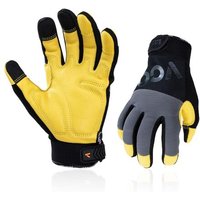 NouvelHorizonstore-1 paire de gants de travail de sécurité anti-vibrations, gants de mécanicien, gants de travail polyvalents en cuir imperméable
