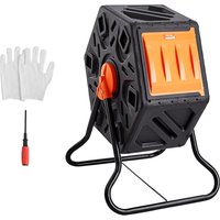 NouvelHorizonstore-Composteur de Jardin Rotatif 70 L Bac à Compost Rotatif 360° en PP et Acier sans BPA Charge 20 kg Chambre Unique pour Compostage