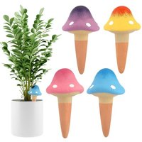 NouvelHorizonstore-Lot de 4 Cônes d'Arrosage Autonomes en Terre Cuite, Globes Goutteurs Décoratifs pour Plantes