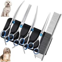 Jgd-Ciseaux Toilettage Chien Professionnel, Kit Ciseaux De Toilettage Pour Chat Animaux, Ciseaux À Effiler Pour Animaux De Compagnie, Pour Couper Les