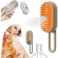 Jgd-Peigne 3 En 1 Pour Chats Et Chiens ¿ Brosse À Vapeur Et À Eau Avec Massage Électrique De Toilettage