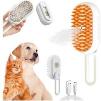 Jgd-Peigne 3 En 1 Pour Chats Et Chiens ¿ Brosse À Vapeur Et À Eau Avec Massage Électrique De Toilettage
