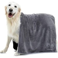 Jgd-® Serviette Chien Super Absorbante ¿ Serviette Pour Chien Xl 140x70cm, Microfibre Ultra Douce, Séchage Rapide, Serviettes Artisanales De Qualité