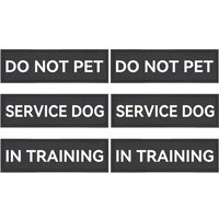 Jgd-Lot De 6 Patchs Amovibles Do Not Pet Pour Harnais, Étiquettes Tactiques De Dressage De Chien Avec Crochet Pour Gilet, 13 X 3,5 Cm