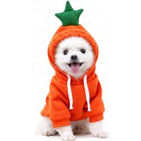 Jgd-Manteau Chien Sweat À Capuche Déguisements Chien Carotte Vetement Chién Polaire Manteau Chién Hiver Sweatshirt Pour Moyens Et Petits Chiens De