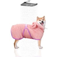 Jgd-Peignoir Pour Chien Peignoir Pour Animaux De Compagnie Vêtements Pour Chiens Et Chats Avec Capuche Serviette Pour Chien Super Absorbante Et À