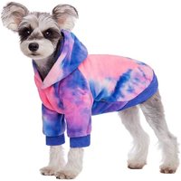 Jgd-Sweat À Capuche En Polaire Teint Sur N?Uds Pour Chien, Manteau Chaud Pour Chats Et Petits Chiens (Xs, Rose)