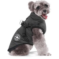 Jgd-Manteau Chien Hiver Avec Harnais, Veste Imperméable Pour Petit Moyen Grands Chiens, Conception De Bandes Réfléchissantes Lavable En Machine