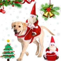 Jgd-Costume De Noël Pour Animaux De Compagnie, Costume De Noël Pour Chien, Manteau Pour Chien Noel, Ajustable Deguisement Noel Chien, Cosplay Fête De