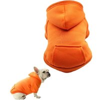 Jgd-Sweat À Capuche Pour Chiens, Pull Vêtements Veste Manteau Jumpsuit Chaud (L, Orange)