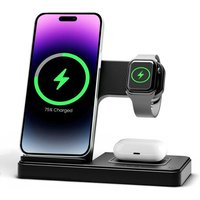 JGD-Chargeur Induction pour iPhone 3en1: Station de Charge pour iPhone 16e 16 15 14 13 12 11 Pro Max pour Apple Watch Series 10 à 2 SE Ultra pour