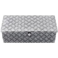 Boîte à Outils en Aluminium pour Camion-Duoku-762x330,2x243,84 mm-avec Surface Striée-Équipé de Poignées-Argent