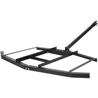 Herse Traînée-Duoku-1670 mm-Râteau Niveleur Remorquable en Acier Q235 avec Barres Réglables-Charge 22,7 kg
