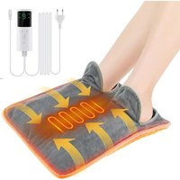 Chauffe-Pieds, 40x40 cm Chauffe-Pieds Electrique,9 Niveaux de Température & 4 Minuterie & Extinction Automatique,Lavable,Chauffe-pieds Chauffants