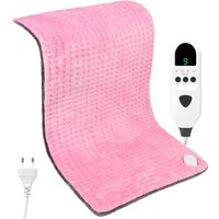 Coussin Chauffant, Tapis Chauffant 43×84cm avec Arrêt Automatique et 9 Niveaux de Température Lavable en Machine, Coussin Chauffant Dos Epaule et