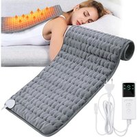 Coussin Chauffant, 30 x 60cm Coussin Chauffant éLectrique Avec ArrêT Automatique et Coussin Chauffant à 9 Niveaux de TempéRature, Couverture