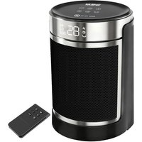 Chauffage d'appoint électrique, Céramique PTC 1500W Radiateur Soufflant, Télécommande, Protection Anti-Basculement et Anti Surchauffe, Mode ECO,