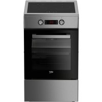Beko FSM58301XCDT four et cuisinière Electrique Plaque avec zone à induction Noir et Acier inoxydable