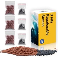 JGD-- Lot de 6 sachets de billes minérales à ions négatifs de rechange