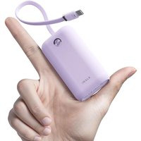 Chargeur Portable Mini 10000mah, Powerbank Charge Rapide Usb-C 22,5w Avec Câble Intégré, Batterie Ultra-Compacte Pour Iphone 17/16/15 Series, Samsung