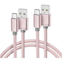 Câble Chargeur pour iPhone 17 16 15 Pro,USB Type C Cordon Charge Nylon 3M 2 Pack pour iPad 10 11 12.9 Air 4 5 2024 Mini 6 7 2022 2021,Samsung Galaxy