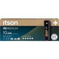 ITSON Pack de 10 Piles Alcalines LR6/AA 1,5V itsPREMIUM
