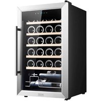 Cecotec Cave à Vin GrandSommelier 24000 INOX Compressor. Capacité pour 24 Bouteilles, Rendement élevé avec Compresseur, Température réglable,
