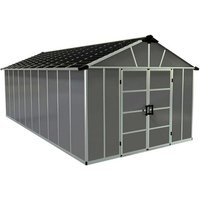 Palram - Abri De Jardin 11x21.3 Pieds Gris Anthracite Avec Plancher 705724