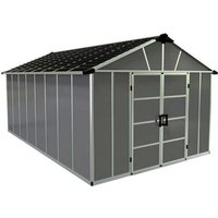 Palram - Abri De Jardin 11x17.2 Pieds Gris Anthracite Avec Plancher 705723