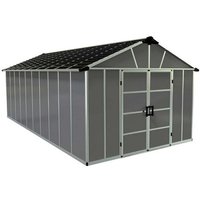 Palram - Abri De Jardin 11x21.3 Pieds Gris Anthracite 705685