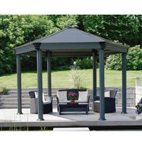 Palram - Gazébo Tonnelle Hexagonale 11.16m² Gris Anthracite 703445