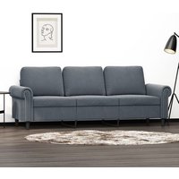 Vidaxl Canapé À 3 Places Gris Foncé 180 Cm Velours