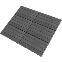 Dalles WPC 60x30 cm 6 pcs 1m² Gris